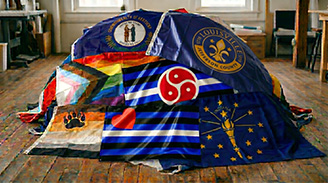 Pile of various Pride Flags
